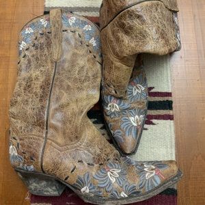 Womens Dan Post Floral Boots Size 9.5